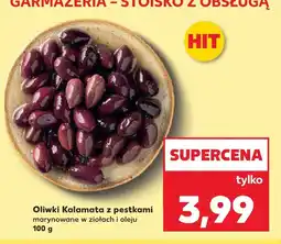 Kaufland Oliwki Kalamata z pestkami marynowane w ziołach i oleju 100 g Kaufland oferta