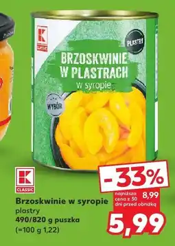 Kaufland Brzoskwinie w syropie K-Classic oferta