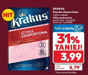 Kaufland Szynka eksportowa Krakus oferta