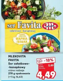 Kaufland Ser sałatkowo-kanapkowy Mlekovita Favita różne rodzaje oferta
