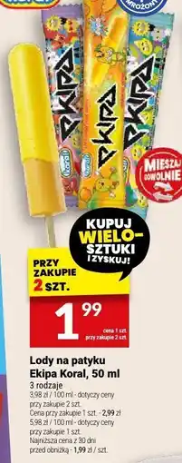 Twój Market Lody na patyku Ekipa Koral oferta