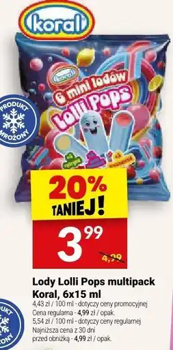 Twój Market Lody Lolli Pops multipack Koral oferta