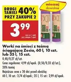 Biedronka Worki na śmieci z taśmą ściągającą Zosia oferta