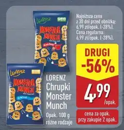 ALDI Chrupki Monster Munch różne rodzaje Lorenz oferta