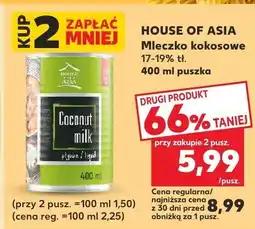 Kaufland Mleczko kokosowe House of Asia oferta