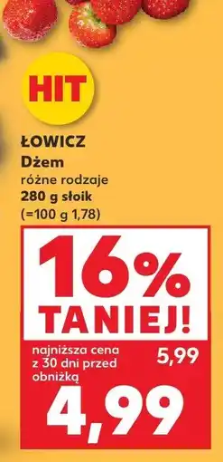 Kaufland Dżem Łowicz z czarnej porzeczki oferta