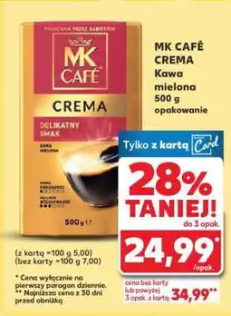 Kaufland MK CAFÉ CREMA Kawa mielona 500 g opakowanie oferta