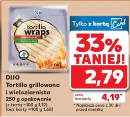 Kaufland DIJO Tortilla grillowana i wieloziarnista 250 g opakowanie oferta