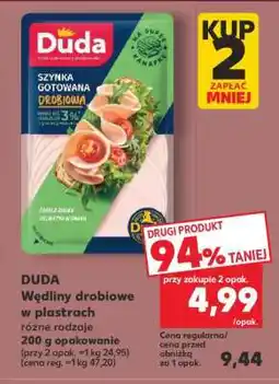 Kaufland DUDA Wędliny drobiowe w plastrach oferta