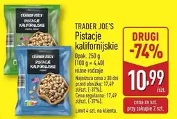 ALDI Pistacje kalifornijskie, różne rodzaje TRADER JOE'S oferta