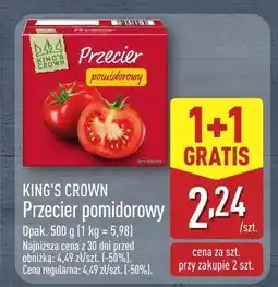 ALDI Przecier pomidorowy 1+1 GRATIS King's Crown oferta
