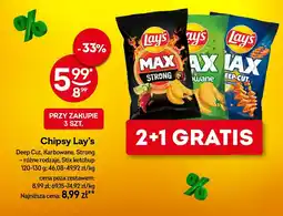 Żabka Chipsy Lay's Deep Cut, Karbowane, Strong, Stix ketchup oferta