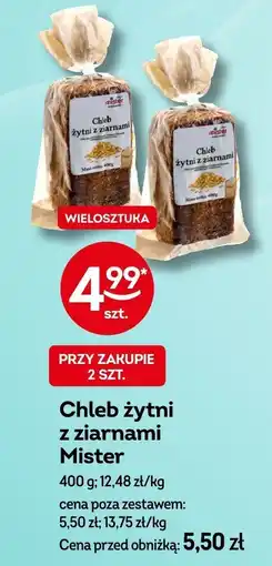 Żabka Chleb żytni z ziarnami Mister oferta