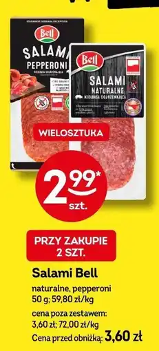 Żabka Salami Bell naturalne, pepperoni oferta