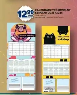 Stokrotka Market Kalendarz trójdzielny szkolny 2025/2026 oferta
