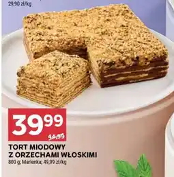 Stokrotka Market Tort miodowy z orzechami włoskimi oferta