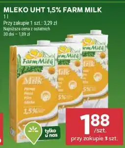 Stokrotka Market MLEKO UHT 1,5% FARM MILK oferta