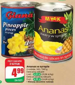 Dino Ananas w syropie oferta