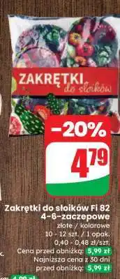 Dino Zakrętki do słoików Fi 82 4-6-zaczepowe oferta