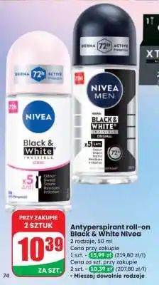Dino Antyperspirant roll-on Black & White Nivea oferta
