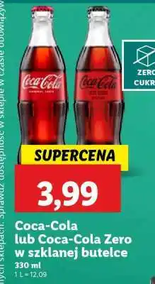 Lidl Coca-Cola lub Coca-Cola Zero w szklanej butelce oferta