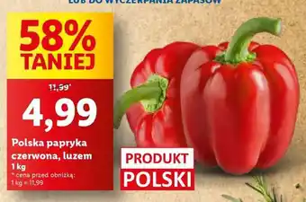 Lidl Polska papryka czerwona, luzem oferta