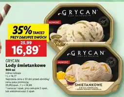 Lidl GRYCAN Lody śmietankowe oferta