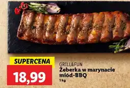Lidl Żeberka w marynacie miód-BBQ oferta