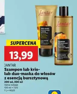 Lidl Jantar Szampon lub krio- lub duo-maska do włosów z esencją bursztynową oferta