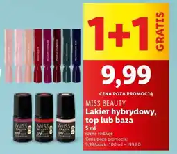 Lidl MISS BEAUTY Lakier hybrydowy, top lub baza oferta