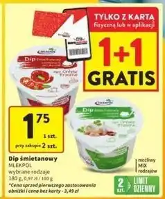 Intermarche Dip śmietankowy z czosnkiem i ziołami Mlekpol oferta