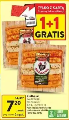 Intermarche Kiełbaski na ruszt w przyprawach Balcerzak Grillove oferta