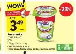 Intermarche Śmietanka 30% Zott Primo oferta