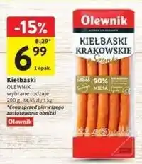 Intermarche Kiełbaski krakowskie z szynki Olewnik oferta
