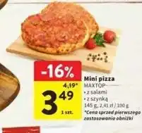 Intermarche Mini pizza z szynką Maxtop oferta