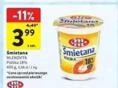 Intermarche Śmietana polska 18 % Mlekovita oferta