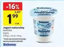 Intermarche Jogurt naturalny gęsty Bakoma oferta