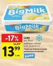 Intermarche Lody śmietankowe Algida Big Milk oferta