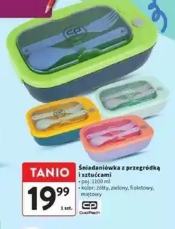 Intermarche Śniadaniówka z przegródką i sztućcami 1.1 l Coolpack oferta