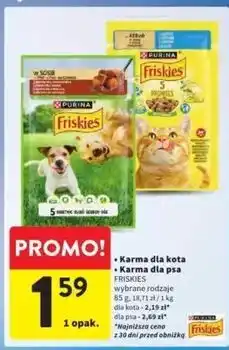 Intermarche Karma adult z wołowiną Friskies Purina oferta