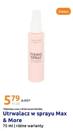 Action Utrwalacz makijażu w sprayu Max & More oferta