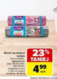 Carrefour Worki na śmieci z taśmą 60 l Gosia oferta