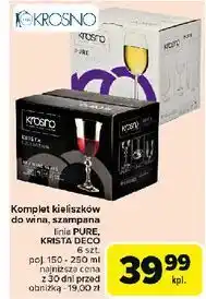 Carrefour Kieliszek do wina czerwonego 220 ml linia krista zdobiona Krosno S.a oferta