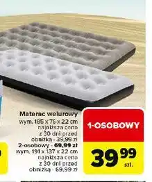 Carrefour Materac welurowy 191 x 137 22 cm oferta