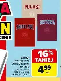 Carrefour Zeszyt a5 60 kartek historia oferta