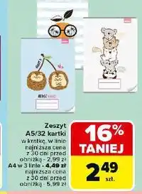 Carrefour Zeszyt a4/32 k trzy linie Rexus oferta