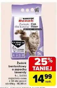 Carrefour Żwirek dla kota lawenda Super Benek oferta