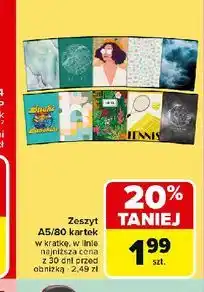 Carrefour Zeszyt a5 80 kartek linia oferta