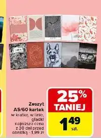 Carrefour Zeszyt a5 60 kartek gładki oferta