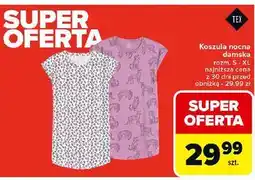 Carrefour Koszula nocna damska rozm. s-xl Tex oferta